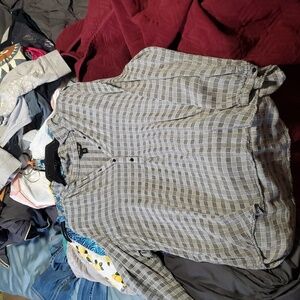 Lucky Brand Monochrome Plaid Shirt